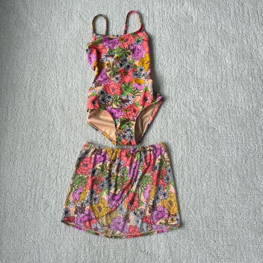 Cat & Jack girl one piece with matching skirt